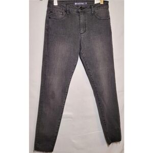TRACTR BLU JEAN Women's Size 26 Black Julia High Rise Skinny Frayed Hem